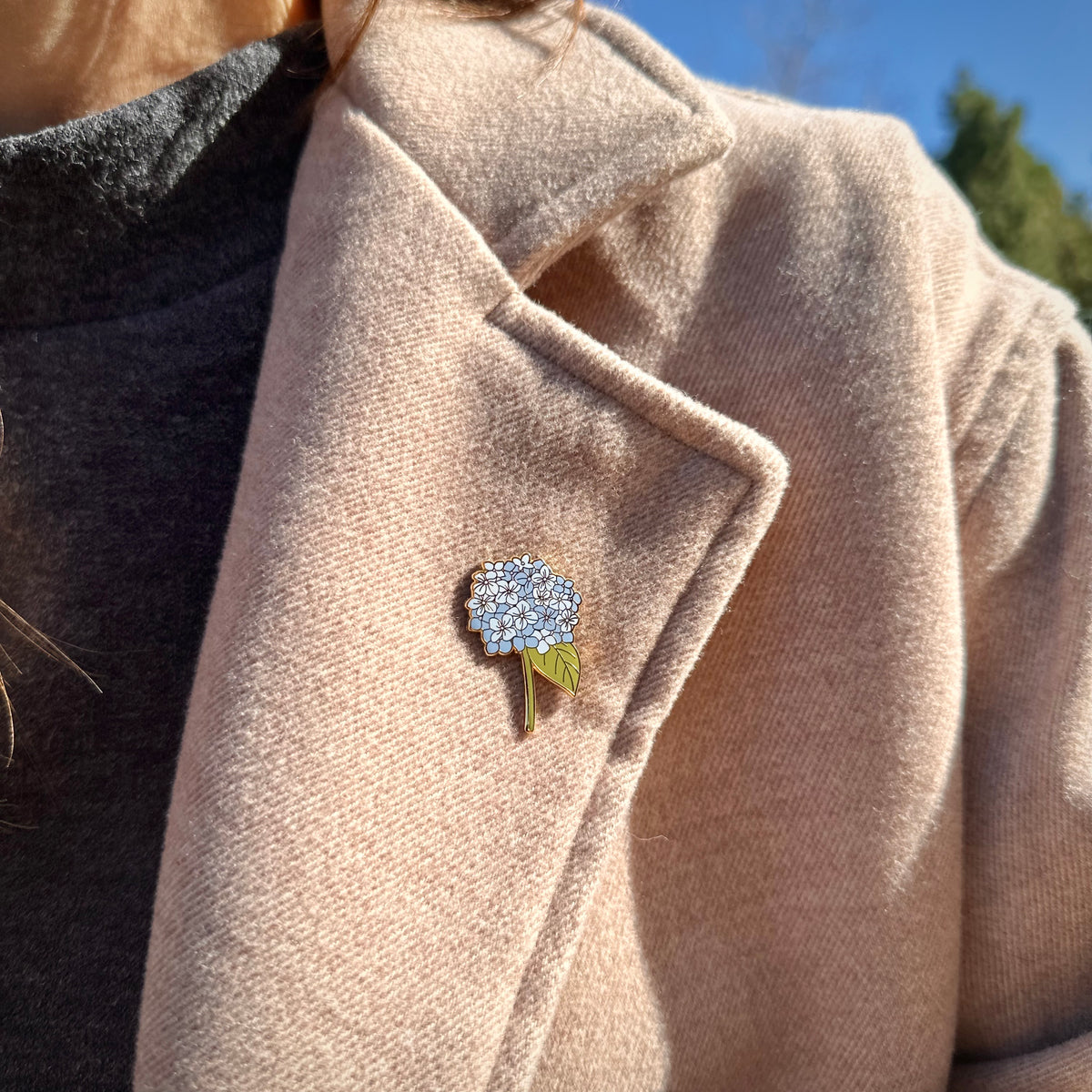 Hydrangea Enamel Pin Set