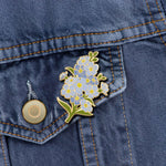 Load image into Gallery viewer, Forget me not Flower Enamel Pin
