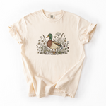 Load image into Gallery viewer, Mallard Duck Shirt — Vintage Wildflower Cottagecore Tee

