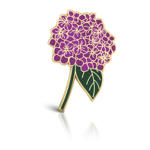Hydrangea (Purple) Flower Enamel Pin | Wedding Lapel Pin