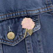 Pink Hydrangea Enamel Pin