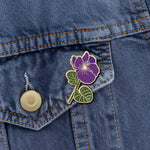 Load image into Gallery viewer, Violet Flower Enamel Pin | February Birth Month Flower
