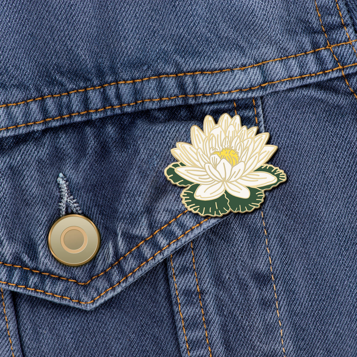 White Water Lily Pin