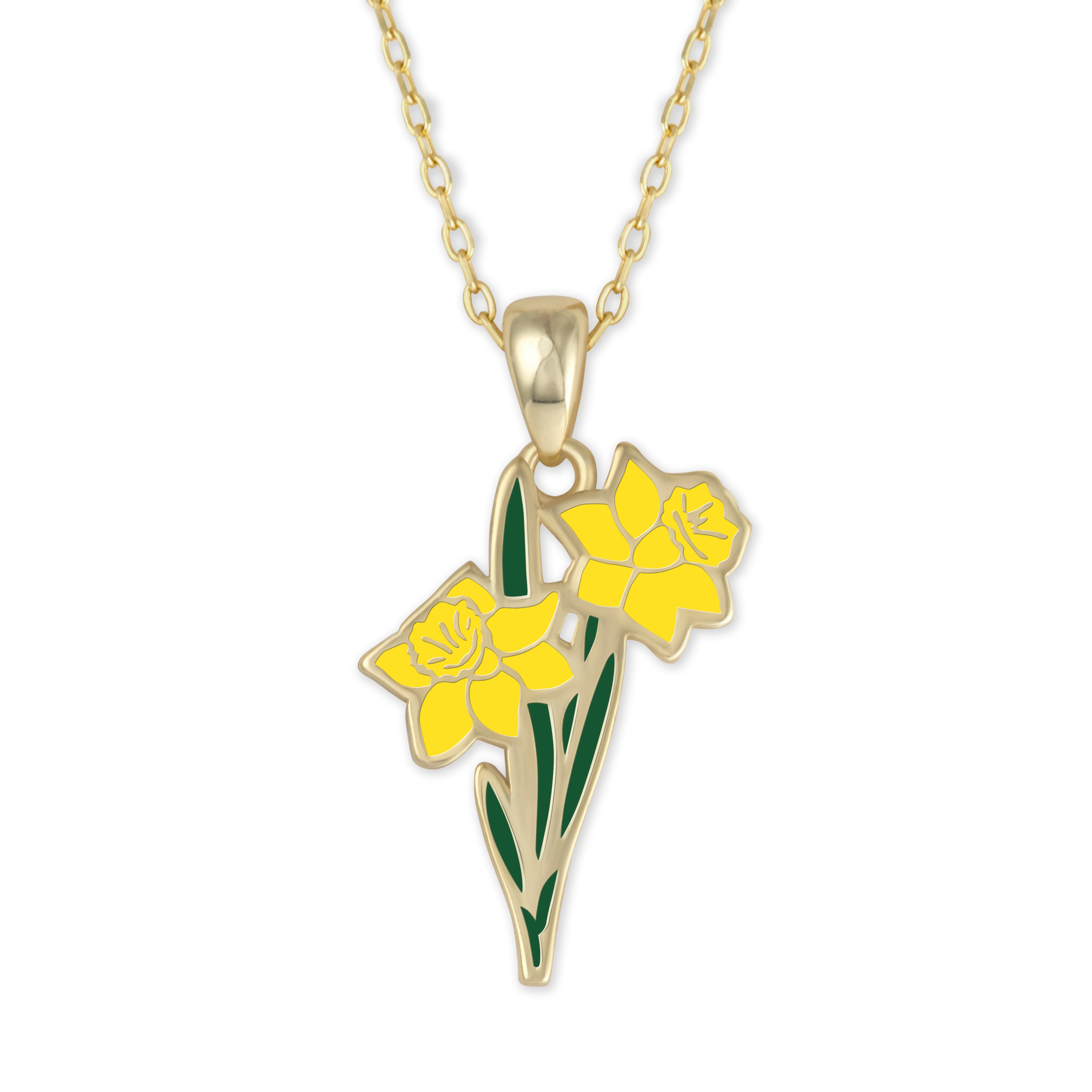 Daffodil Flower Necklace – March Birth Flower