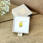 Load image into Gallery viewer, Yellow Rose Flower Necklace June Birth Month Flower
