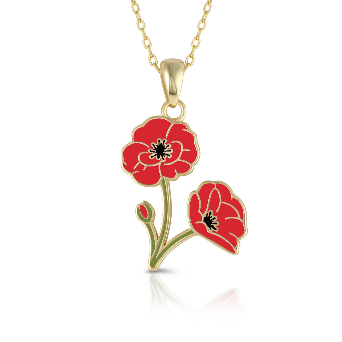 Poppy Necklace · August Birth Flower