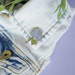 Load image into Gallery viewer, Hydrangea (Blue) Flower Enamel Pin | Wedding Lapel Pin
