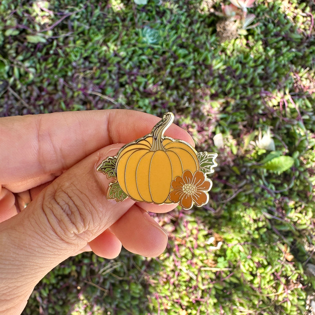 Pumpkin enamel pin