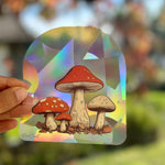 Load image into Gallery viewer, Mushroom Suncatcher • Amanita Toadstool Decal • Cottagecore Nature Sticker
