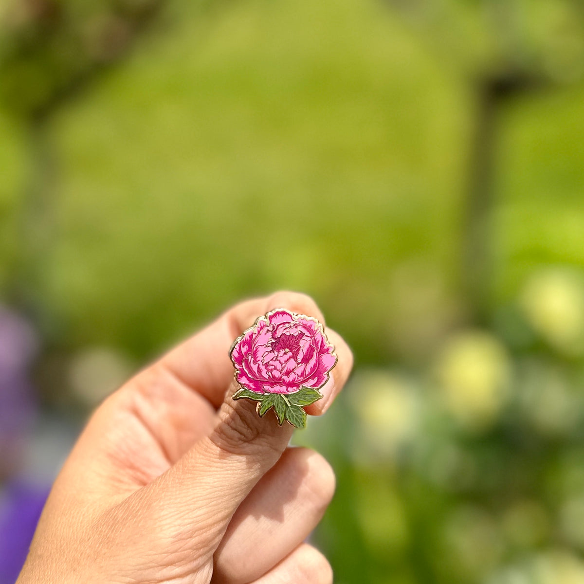 Peony Bloom Enamel Pin