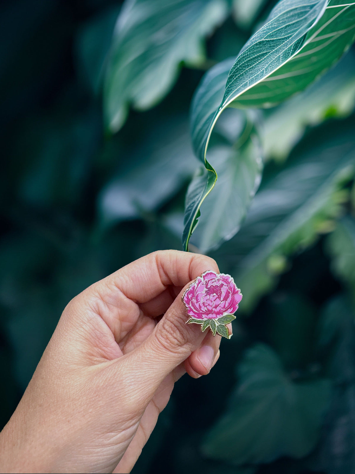 Peony Bloom Enamel Pin