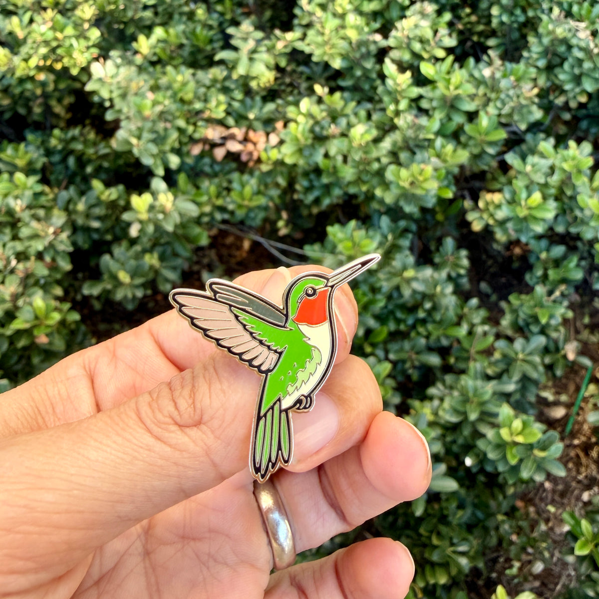 Hummingbird Enamel Pin