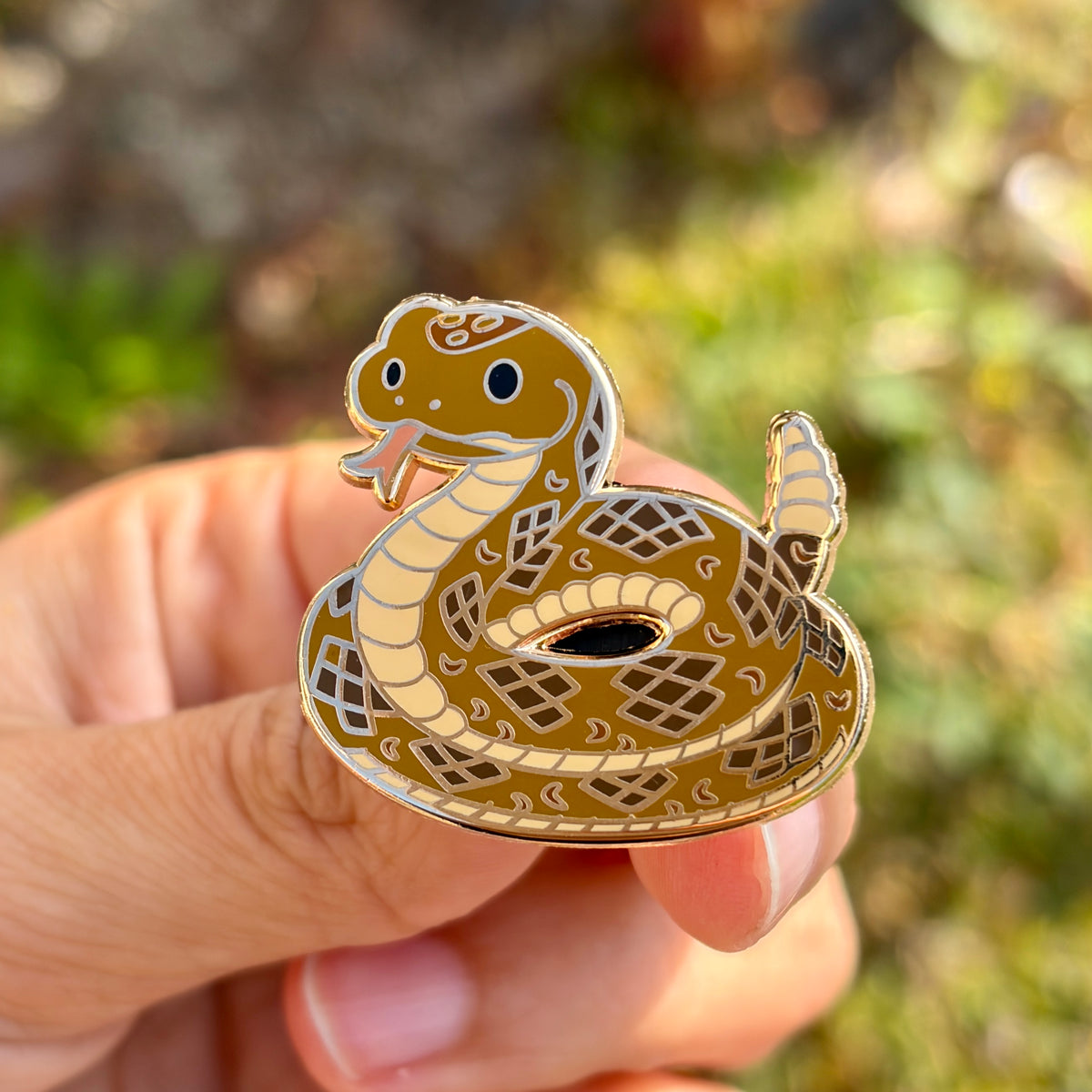 Rattlesnake Enamel Pin