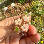 Load image into Gallery viewer, Cherry Blossom Enamel Pin Sakura Flower Pin, Floral Lapel Pin, Spring Flower Gift, Nature Inspired Pin for Jacket or Bag
