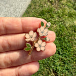 Load image into Gallery viewer, Cherry Blossom Enamel Pin Sakura Flower Pin, Floral Lapel Pin, Spring Flower Gift, Nature Inspired Pin for Jacket or Bag
