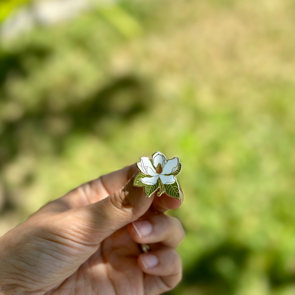 Magnolia Floral Lapel Pin