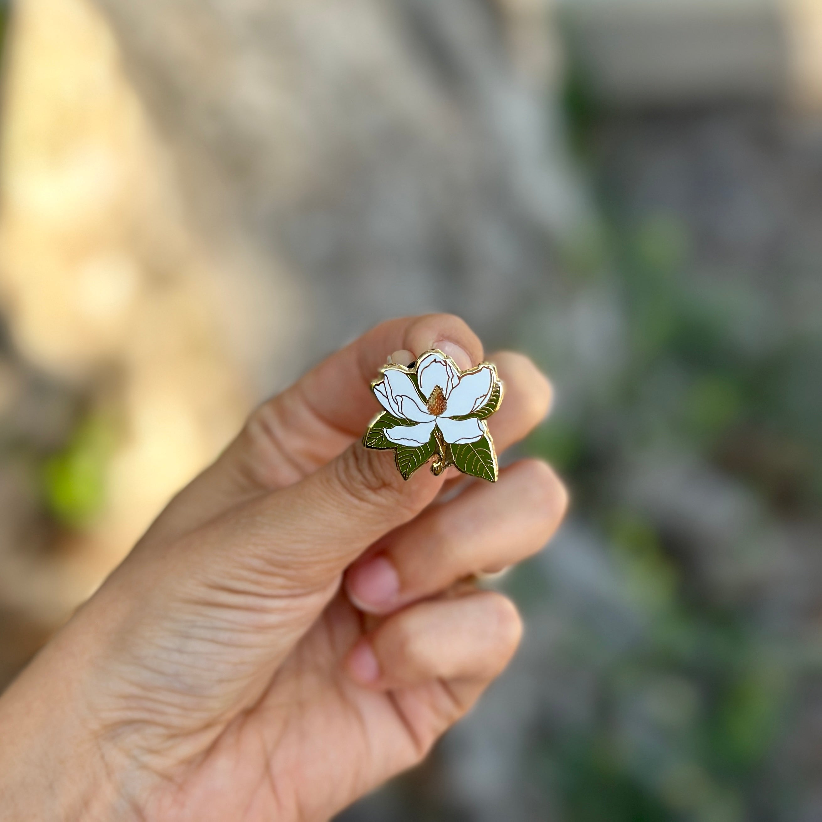 Magnolia Floral Lapel Pin | Wedding Lapel Pin