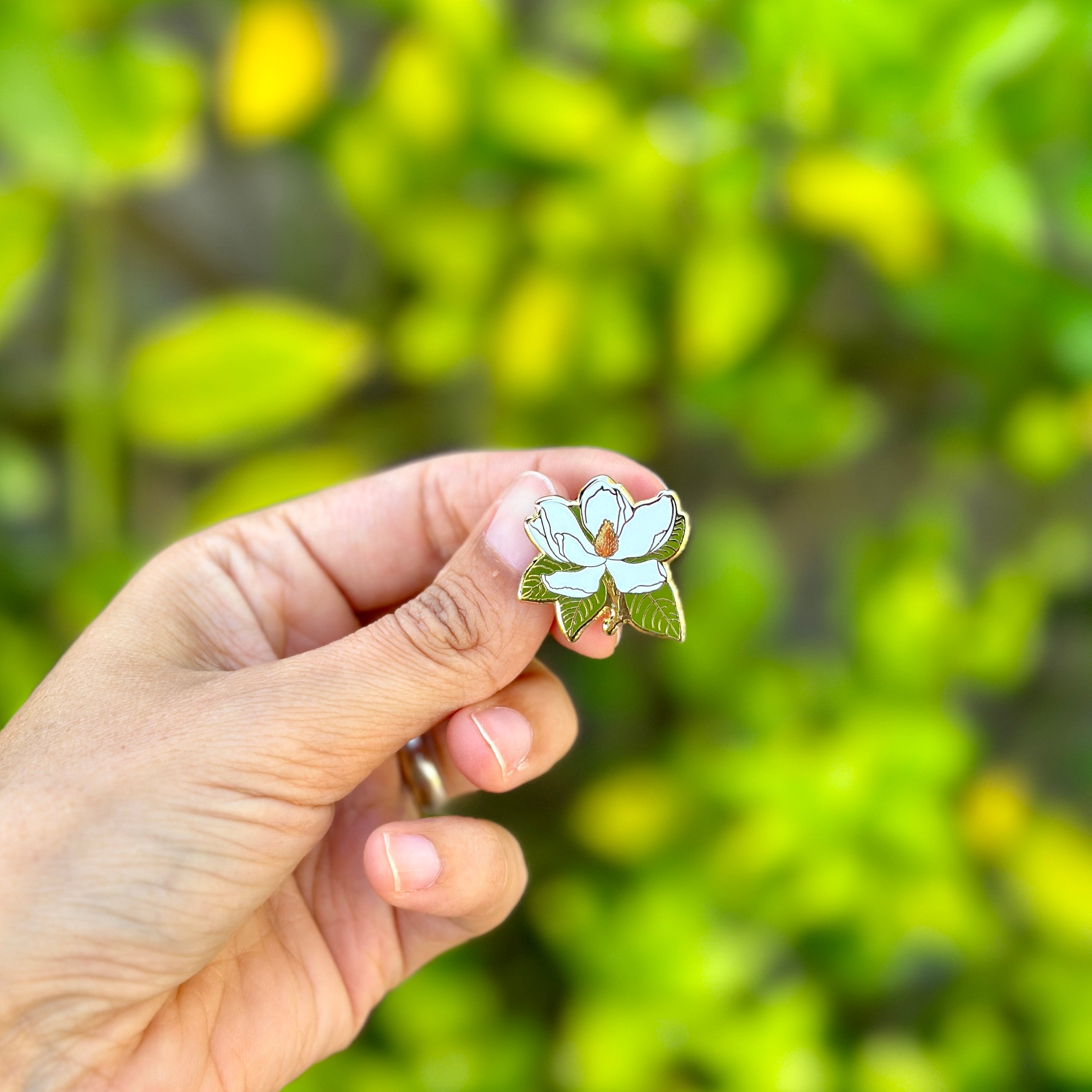 Magnolia Floral Lapel Pin | Wedding Lapel Pin