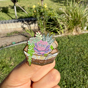 Succulent Terrarium Pin