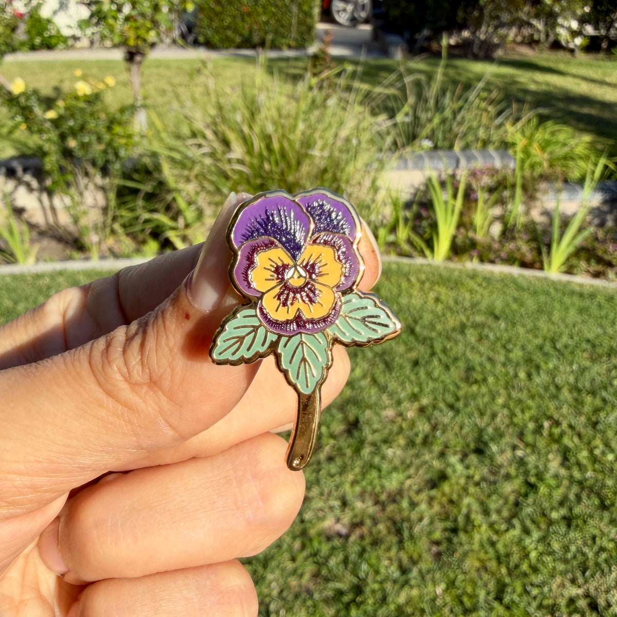 Pansy Enamel Pin