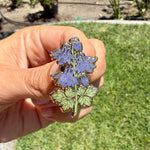 Load image into Gallery viewer, Colorado Columbine Enamel Pin – Blue Columbine Flower Lapel Pin, Colorado State Flower Botanical Badge, Wildflower Gift
