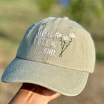 Load image into Gallery viewer, You Grow Girl Vintage Embroidered Hat - Plant Lover&#39;s Cap
