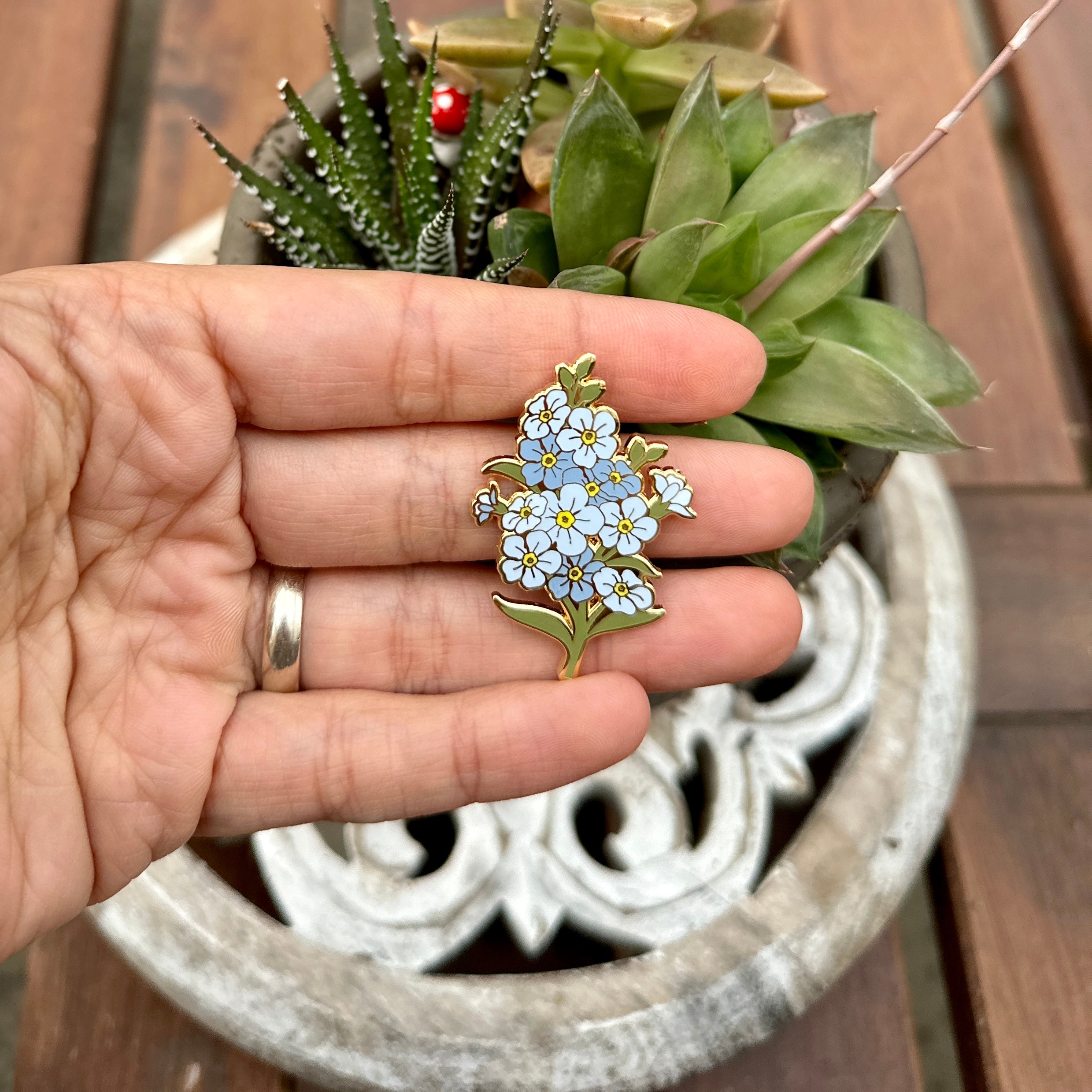 Forget me not Floral Pin