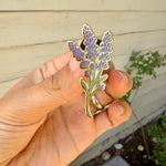 Load image into Gallery viewer, Lavender Flower Enamel Pin | Wedding Lapel Pin  - New Version

