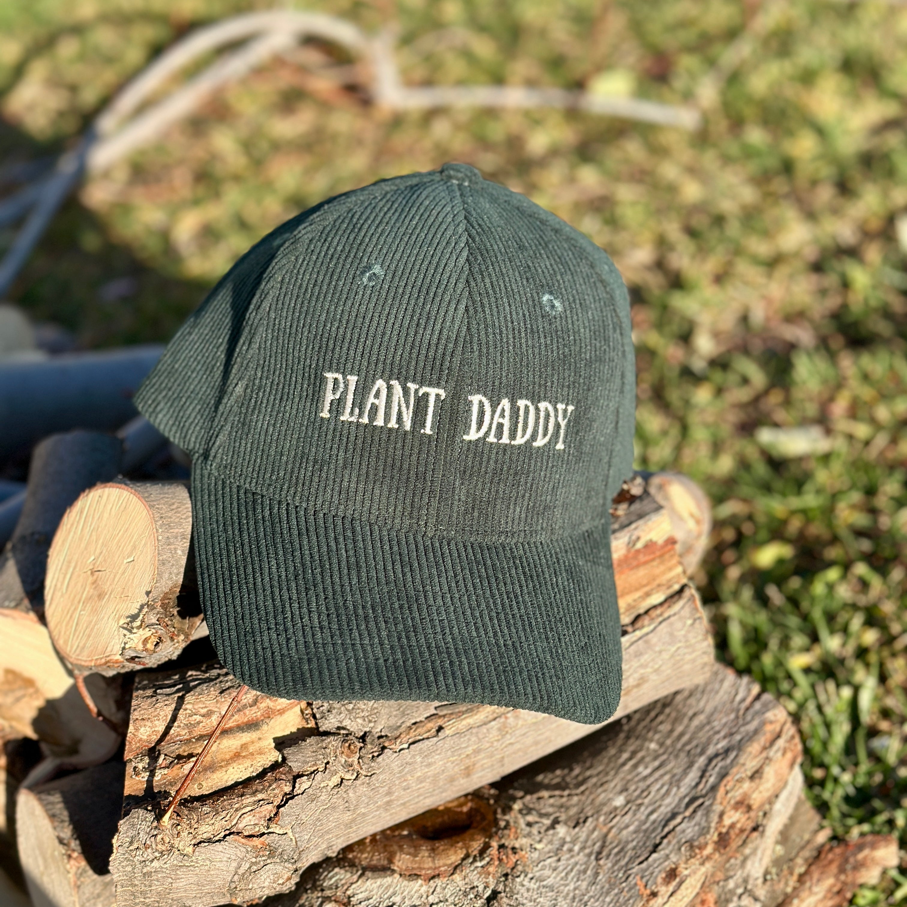 Corduroy Green Plant Daddy Hat Stylish and Comfortable for Nature Lovers