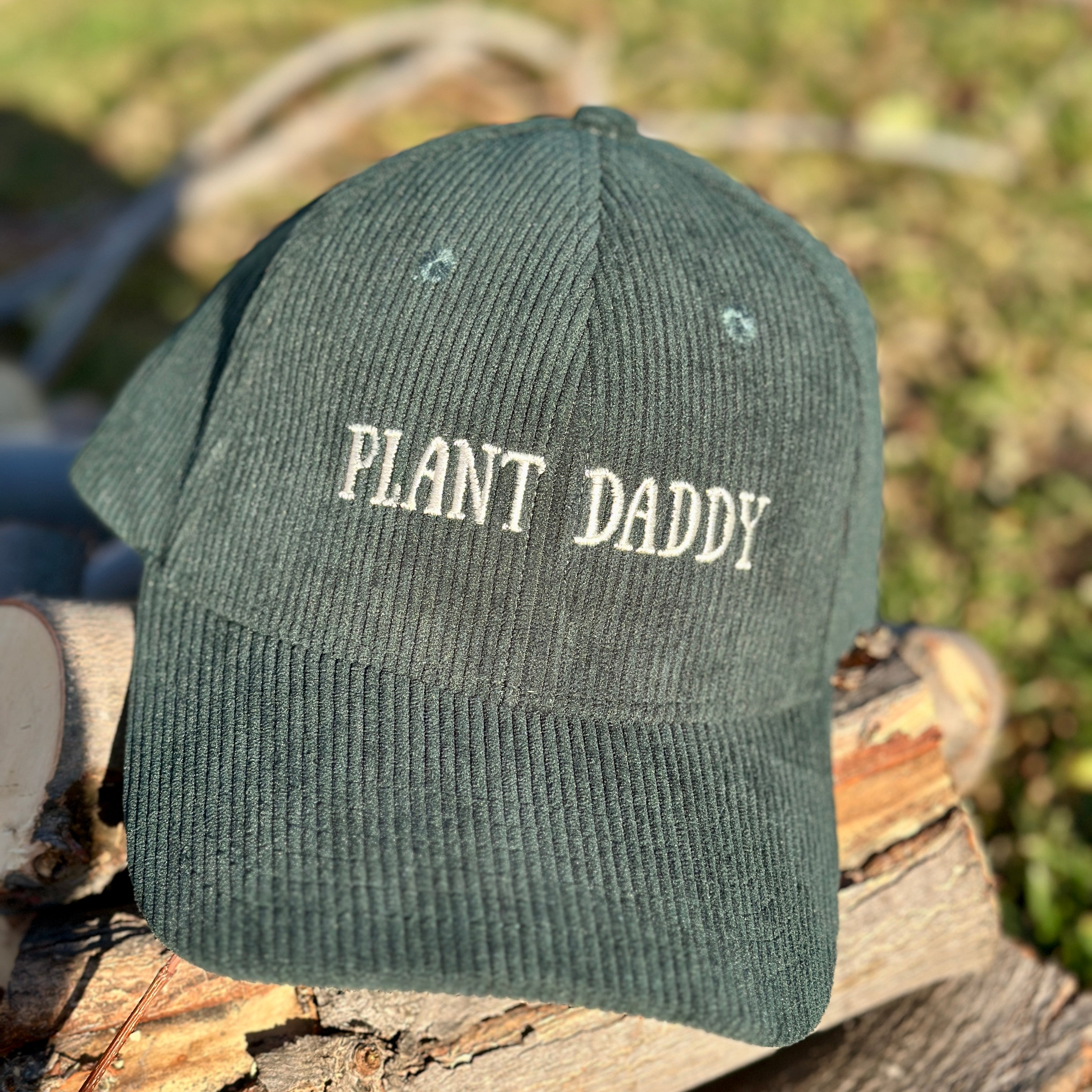 Corduroy Green Plant Daddy Hat Stylish and Comfortable for Nature Lovers