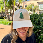 Load image into Gallery viewer, Evergreen Tree Embroidered Dad Hat – Nature Lover&#39;s Hiking Hat, Pine Tree Baseball Cap, Birthday Gift for He
