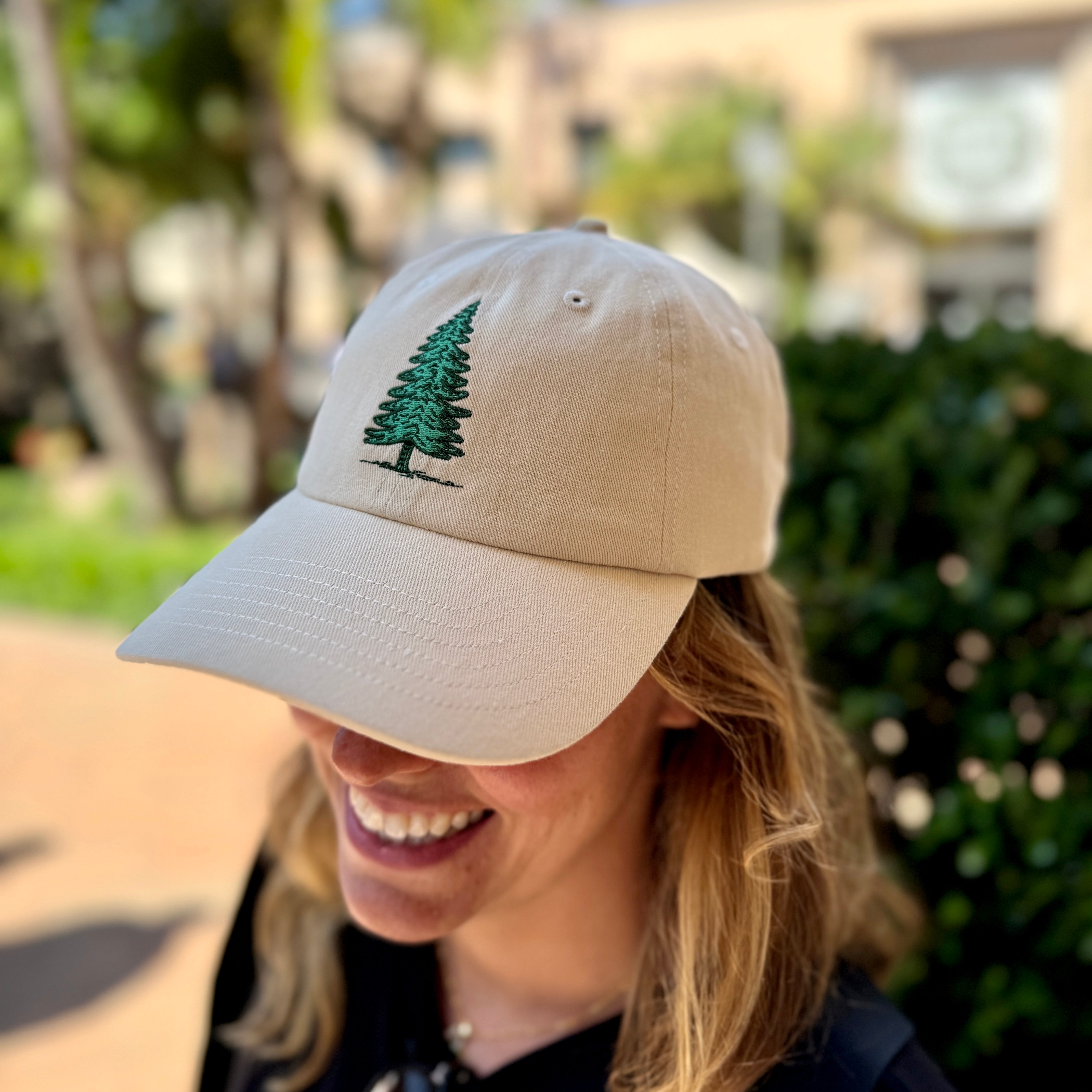 Evergreen Tree Embroidered Dad Hat – Nature Lover's Hiking Hat, Pine Tree Baseball Cap, Birthday Gift for He