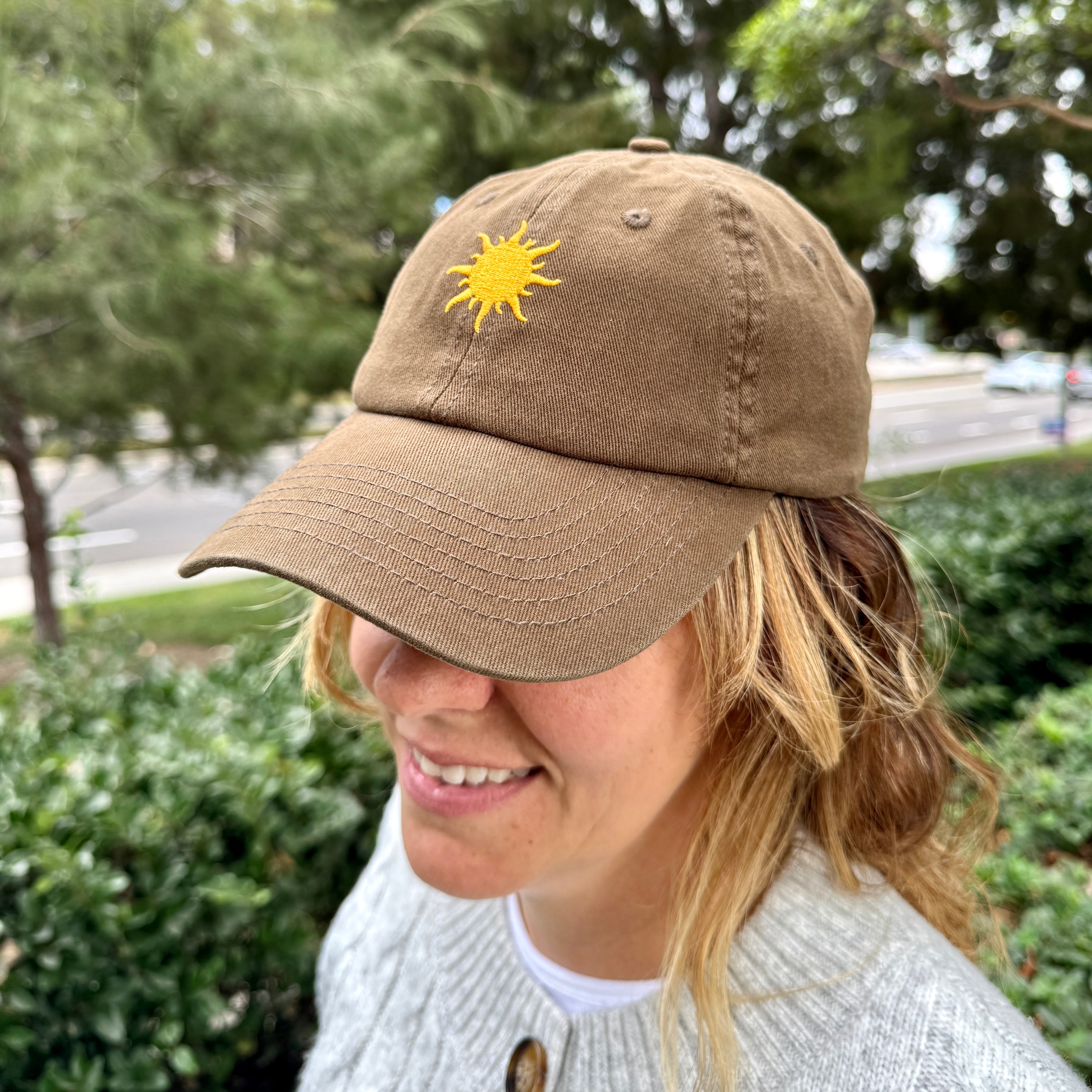 Sunshine Hat – Embroidered Sun Hat, Nature-Inspired Adjustable Summer Cap, Cute Sun Lover’s Hat for Outdoor Style