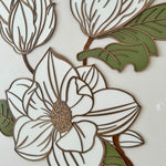 Load image into Gallery viewer, DIY Magnolia Wall Decor Kit  Wooden Magnolia Flower Art
