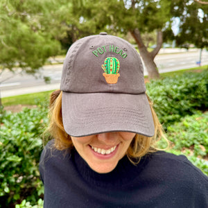 pothead laugh Pothead Cactus Hat – Funny Cactus Embroidered Cap, Nature-Inspired Suc – Plant Scouts