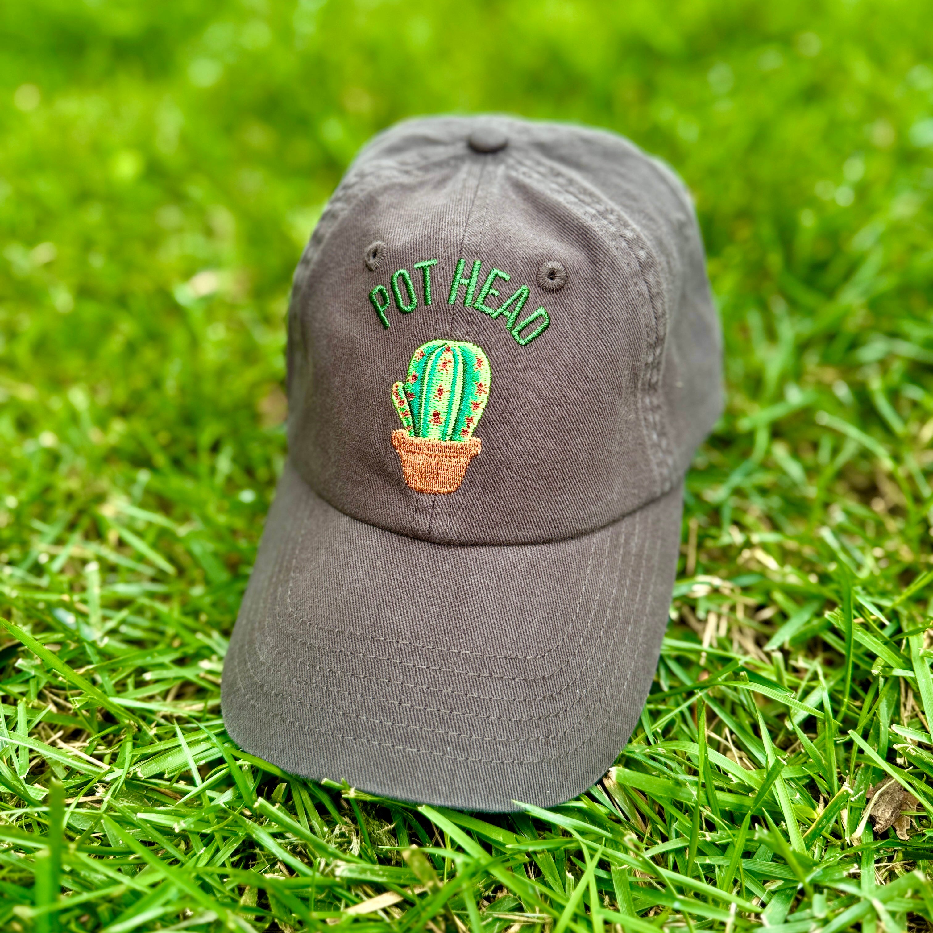 Pothead Cactus Hat – Funny Cactus Embroidered Cap, Nature-Inspired Succulent Lover’s Hat, Adjustable Green Thumb Gift