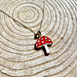 Load image into Gallery viewer, Mushroom Pendant Necklace – Cute Gift for Mushroom Lovers
