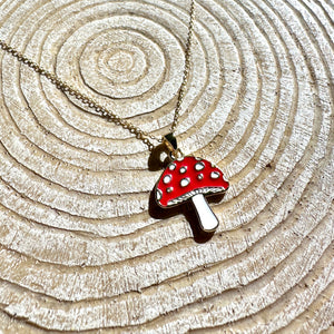 Mushroom Pendant Necklace – Cute Gift for Mushroom Lovers