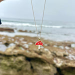 Load image into Gallery viewer, Mushroom Pendant Necklace – Cute Gift for Mushroom Lovers
