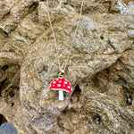 Load image into Gallery viewer, Mushroom Pendant Necklace – Cute Gift for Mushroom Lovers
