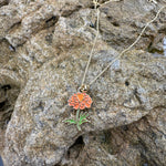 Load image into Gallery viewer, Marigold Necklace – October Birth Flower Jewelry, Dainty Flower Pendant
