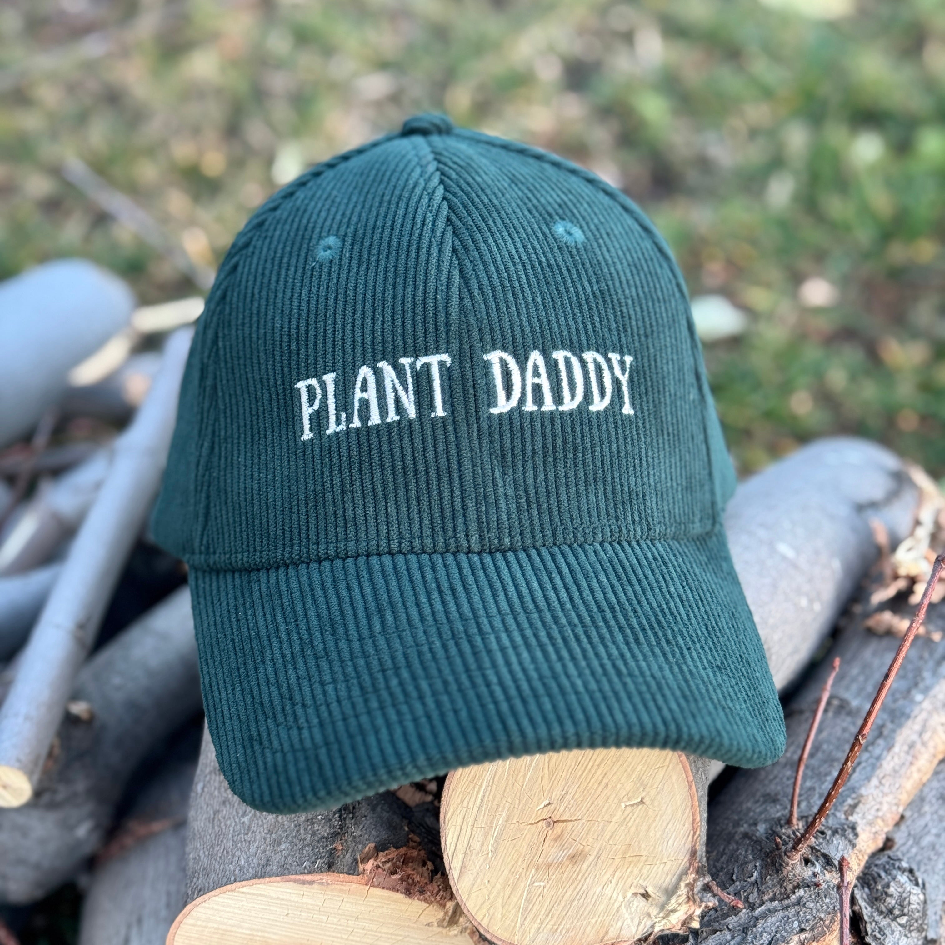 Corduroy Green Plant Daddy Hat Stylish and Comfortable for Nature Lovers