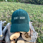 Load image into Gallery viewer, Corduroy Green Plant Daddy Hat Stylish and Comfortable for Nature Lovers
