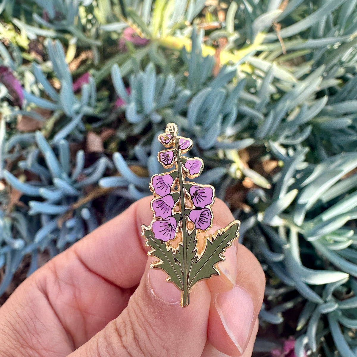 Foxglove Enamel Pin