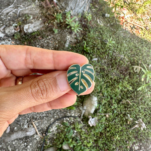 Monstera Leaf Plant Enamel Pin