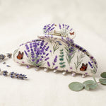Load image into Gallery viewer, Lavender Claw Clip Floral Butterfly Cottagecore Hair Claw

