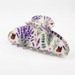 Load image into Gallery viewer, Lavender Claw Clip Floral Butterfly Cottagecore Hair Claw
