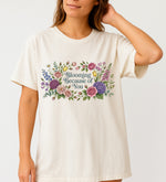 Load image into Gallery viewer, Blooming Because of You Shirt, Mother’s Day Gift, Floral Mom Shirt, Vintage Botanical Tee, Gift for Mom, Grandma Gift, Spring Flower Shirt
