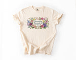 Load image into Gallery viewer, Blooming Because of You Shirt, Mother’s Day Gift, Floral Mom Shirt, Vintage Botanical Tee, Gift for Mom, Grandma Gift, Spring Flower Shirt

