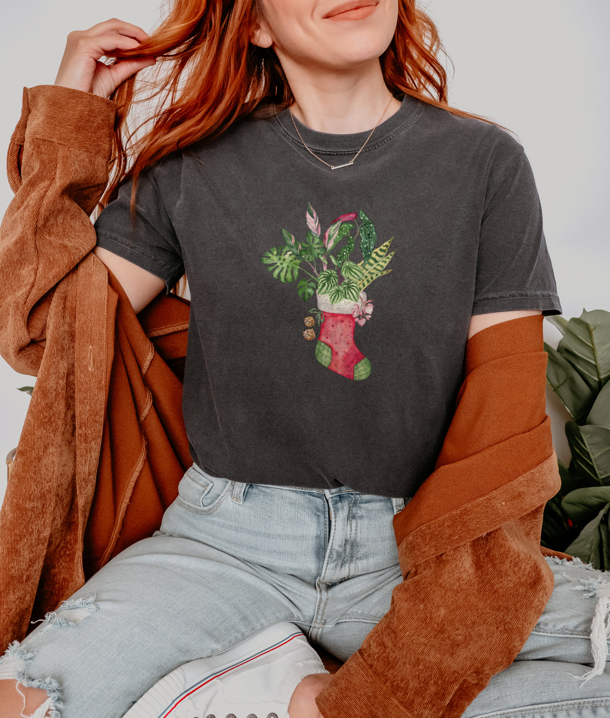 Christmas Sock Full of Plants T-Shirt